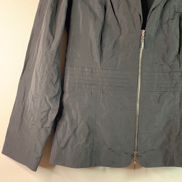 Doncaster Collection Size 8 Black Metalic Sparkle Jacket Bow in Back 3/4 Zip - Picture 5 of 13